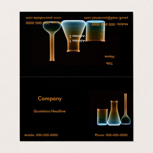 試験管 名刺 (外部フラット)