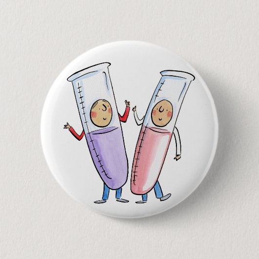 試験管 缶バッジ (正面)