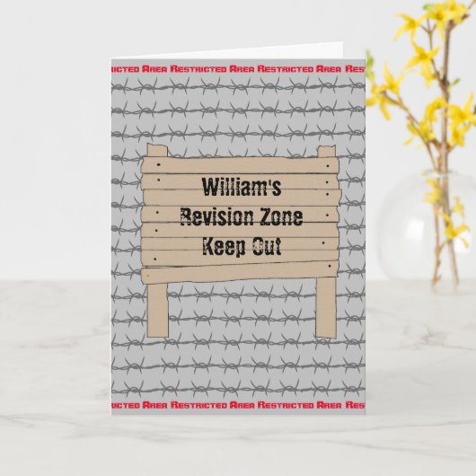 試験頑張れ カード (黄色い花)