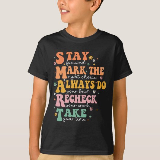 試験頭が切れる日分学生おもしろい先生試験 Tシャツ (正面)