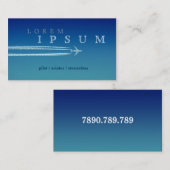 試験飛行士のスチュワーデスの飛行機の空のはえの空気ポスト 名刺 (正面/裏面)