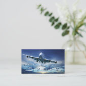 試験飛行士のスチュワーデスの飛行機の空の名刺 名刺 (スタンド正面)