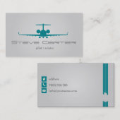 試験飛行士のスチュワーデスの飛行機の空の灰色のはえ 名刺 (正面/裏面)