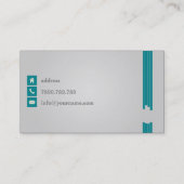 試験飛行士のスチュワーデスの飛行機の空の灰色のはえ 名刺 (裏面)