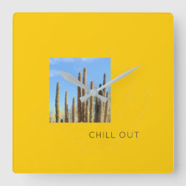 試験 スクエア壁時計