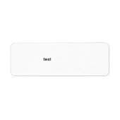 試験 ラベル (正面)