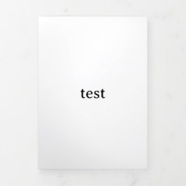 試験 三つ折りカード