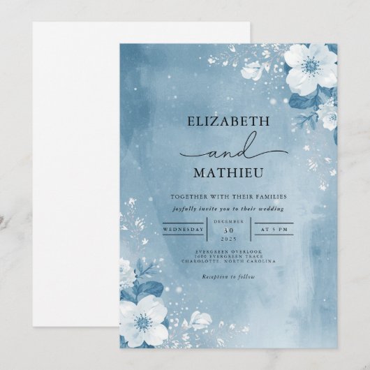 試験 招待状 (正面/裏面)