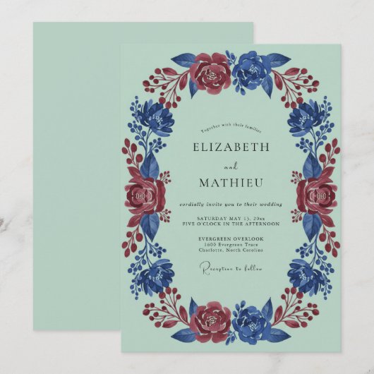 試験 招待状 (正面/裏面)