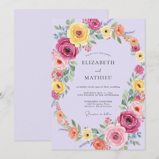 試験 招待状 (正面/裏面)