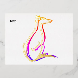 試験 箔招待状ポストカード