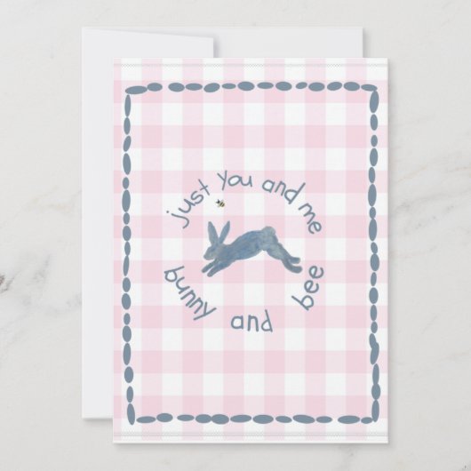 詩うさぎ蜂 ウサギ 蜂 赤ちゃん 招待状 (正面)