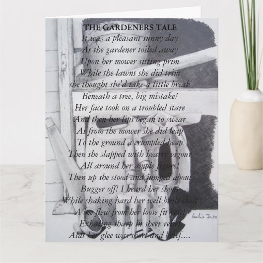 詩おもしろいと静物庭園のツール芸術 カード (正面)