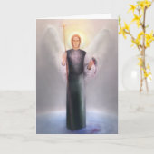 詩および聖なる書物、経典の聖者Raphael カード (黄色い花)