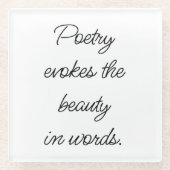 詩がガラスのコースターを呼び起こす ガラスコースター (正面)