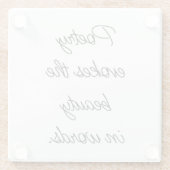 詩がガラスのコースターを呼び起こす ガラスコースター (裏面)