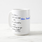 詩が付いているバス運転手 コーヒーマグカップ (正面左)