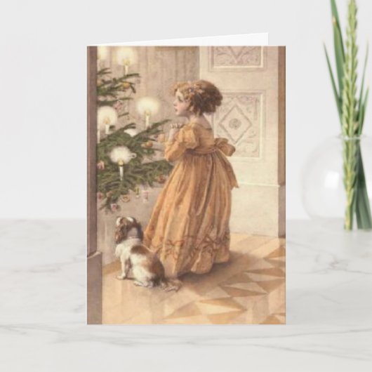 詩が付いているヴィンテージのユール（キリスト降誕祭）カード シーズンカード (正面)