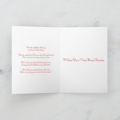 詩が付いているヴィンテージのユール（キリスト降誕祭）カード シーズンカード (内部)