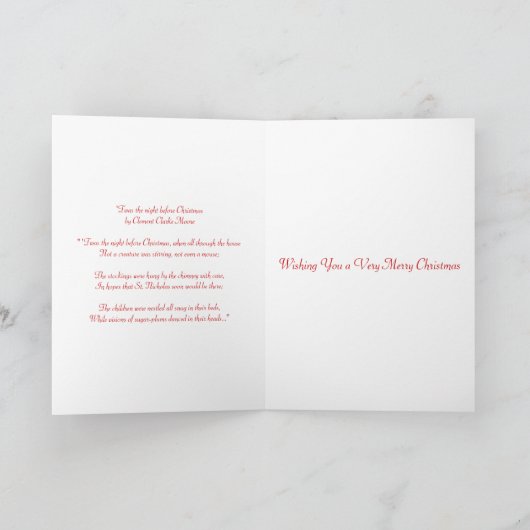 詩が付いているヴィンテージのユール(キリスト降誕祭)カード シーズンカード (内部)