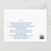 、詩が付いている天国の雲で来ます 案内ポストカード (裏面)