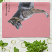 詩が付いている美しいジャーマン・シェパードタオル キッチンタオル (折り畳み)