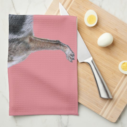 詩が付いている美しいジャーマン・シェパードタオル キッチンタオル (四つ折り)