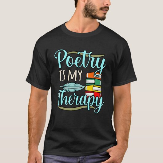 詩が私の療し 詩人 ライター 著者 詩集 グ Tシャツ (正面)