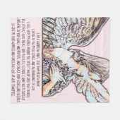 詩との守り神 フリースブランケット (正面(横))