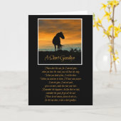 詩との美しく精神的な馬の悔やみや弔慰 カード (黄色い花)