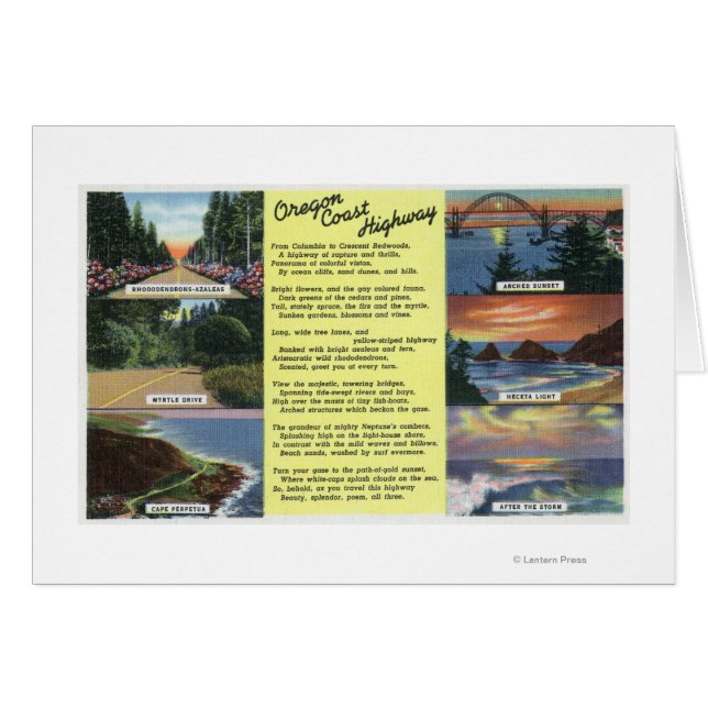 詩とオレゴン海岸沿いの高速道路 (正面横)