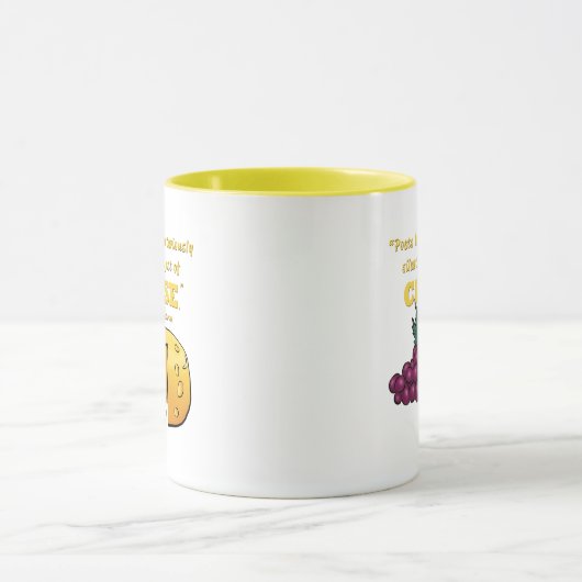 詩とチーズ-チェスタートン·引用文·マグ マグカップ (中央)