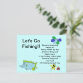 詩と一緒に魚釣りカードを行こう ポストカード (スタンド正面)