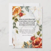 詩と大理石の夢：オレンジバラエレガンス 招待状 (裏面)