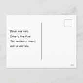 詩と恐竜のバレンタインデー シーズンポストカード (裏面)