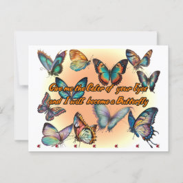 詩と蝶の上に ポストカード