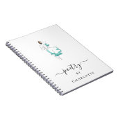 詩のカスタムアートワークタイポグラフィ ノートブック (右側)