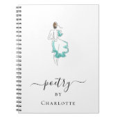 詩のカスタムアートワークタイポグラフィ ノートブック (正面)