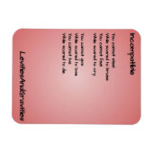 詩のキッチンマグネット – 互換性なし マグネット (横)