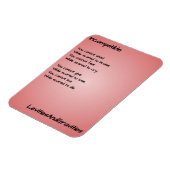 詩のキッチンマグネット – 互換性なし マグネット (左側)