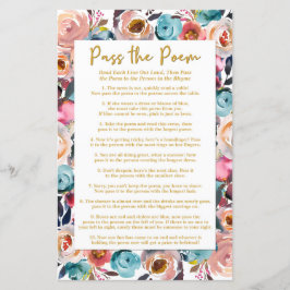 詩のシャワーゲームをパス，ブライダルシャワーゲーム