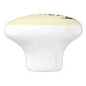 詩のセラミックノブ(クリーム&ブラック) セラミックノブ (側面)