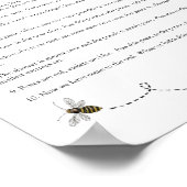 詩のブライダルシャワービー&ユーカリのゲームを渡す ポスター (角)