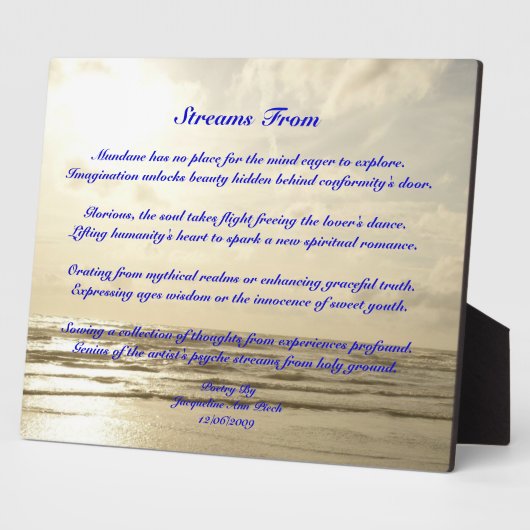 詩のプラークからのストリーム フォトプラーク (側面)