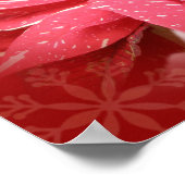 詩のポスター付き赤のポインセチア ポスター (角)