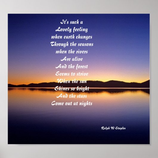 詩のポスター – それは非常に素敵な感じもの ポスター (正面)