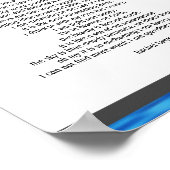 詩のポスター – 青の海 ポスター (角)