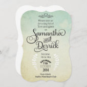 詩の付いた結婚式の招待状 招待状 (正面/裏面)