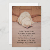 詩の共感書:私はあなたのためにそこに サンキューカード (正面/裏面)