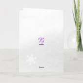 詩の北欧グリーンスノーパインフォレストクリスマスツリー シーズンカード (裏面)